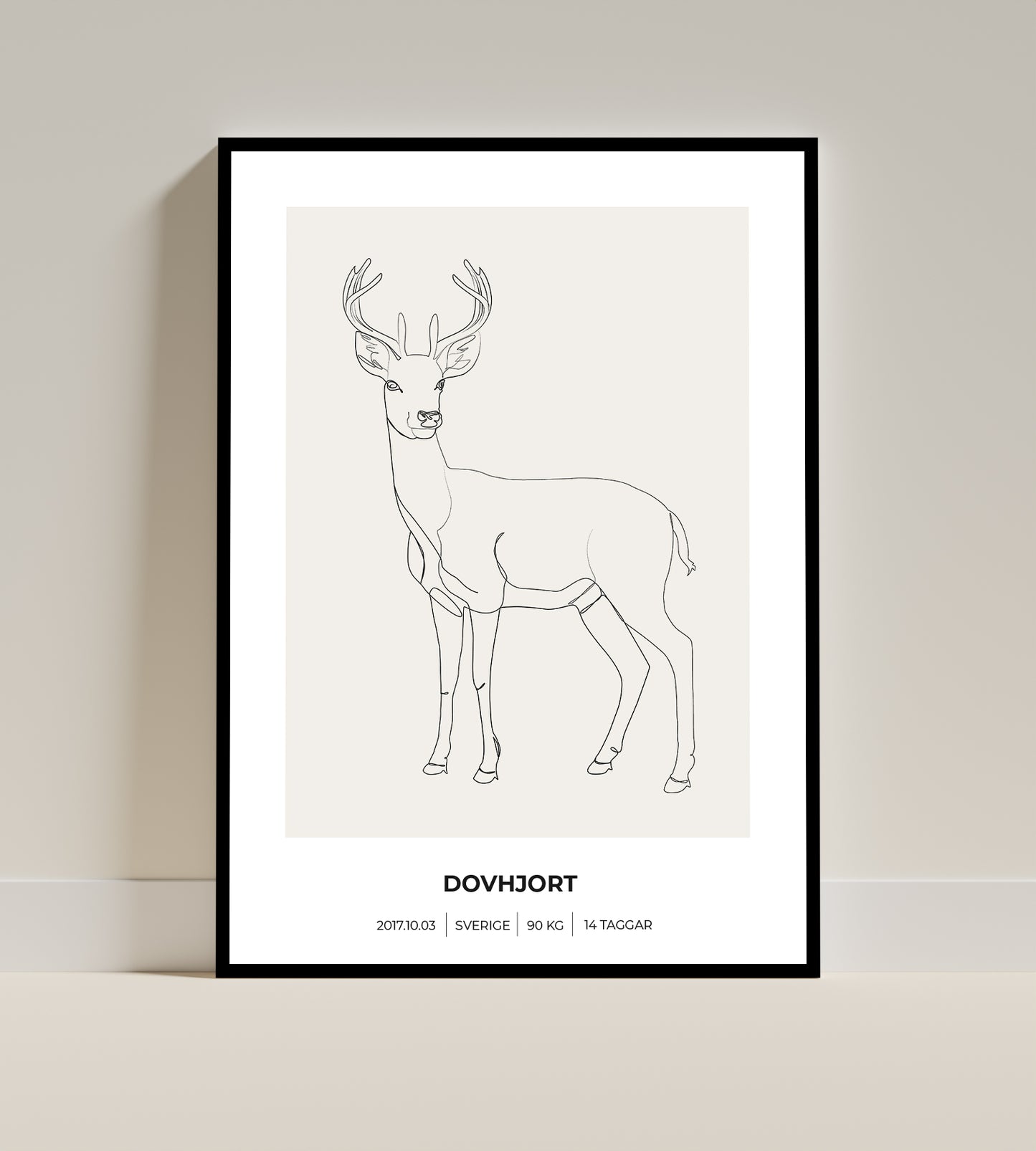 Dovhjort – Poster för jägare 50x70 cm