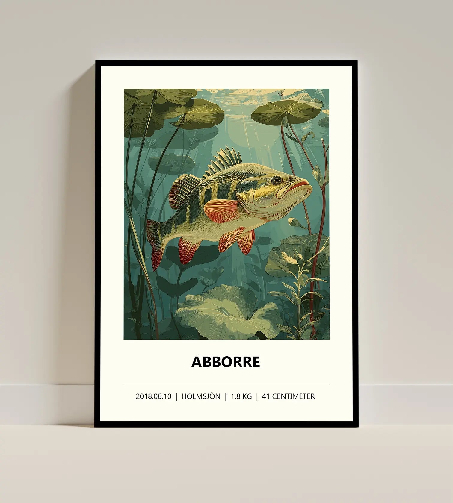 Abborre – Färgstark illustration