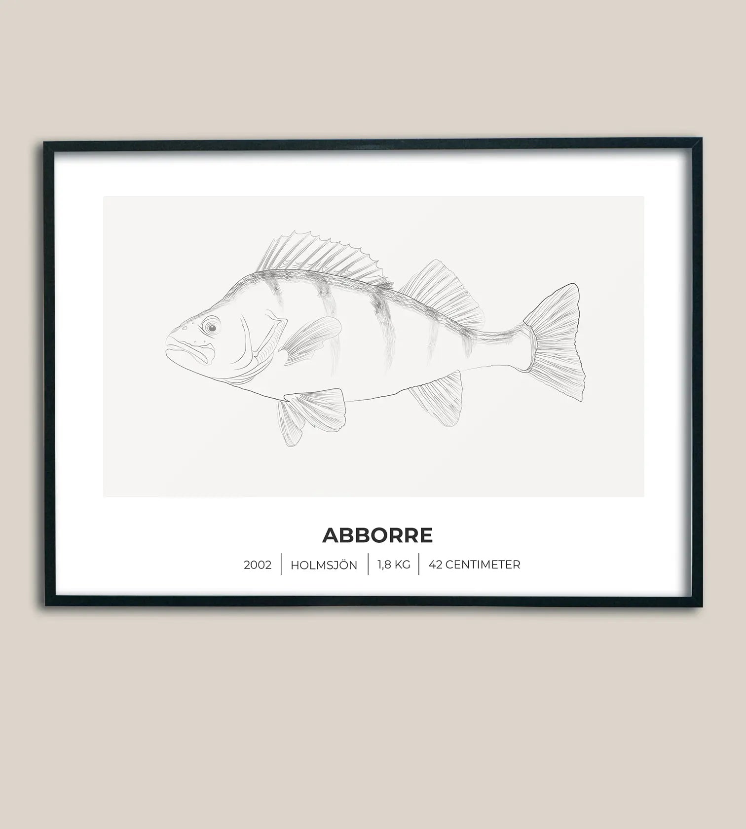 Abborreposter – Minimalistiskt motiv i 3 olika varianter
