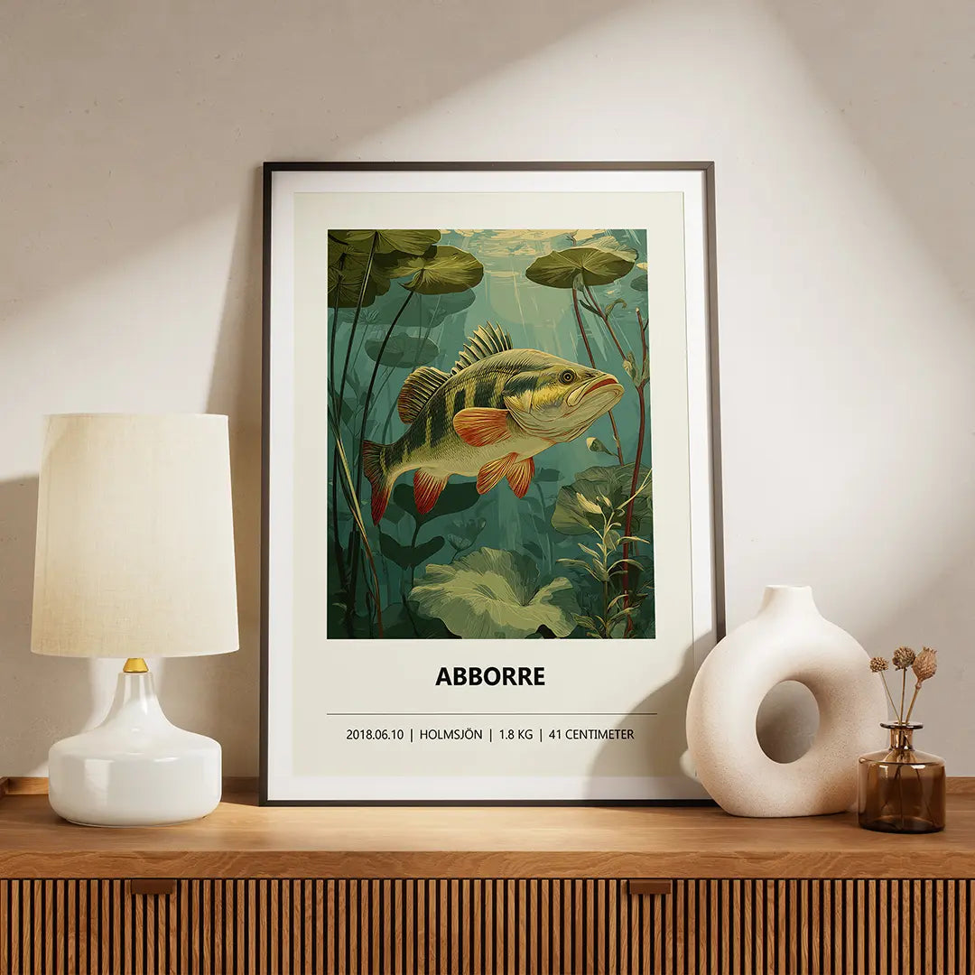 Abborre – Färgstark illustration