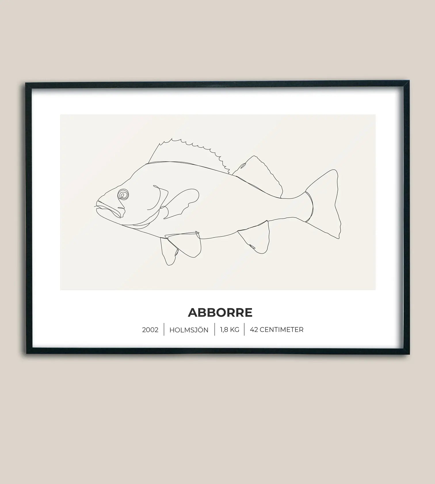 Abborreposter – Minimalistiskt motiv i 3 olika varianter
