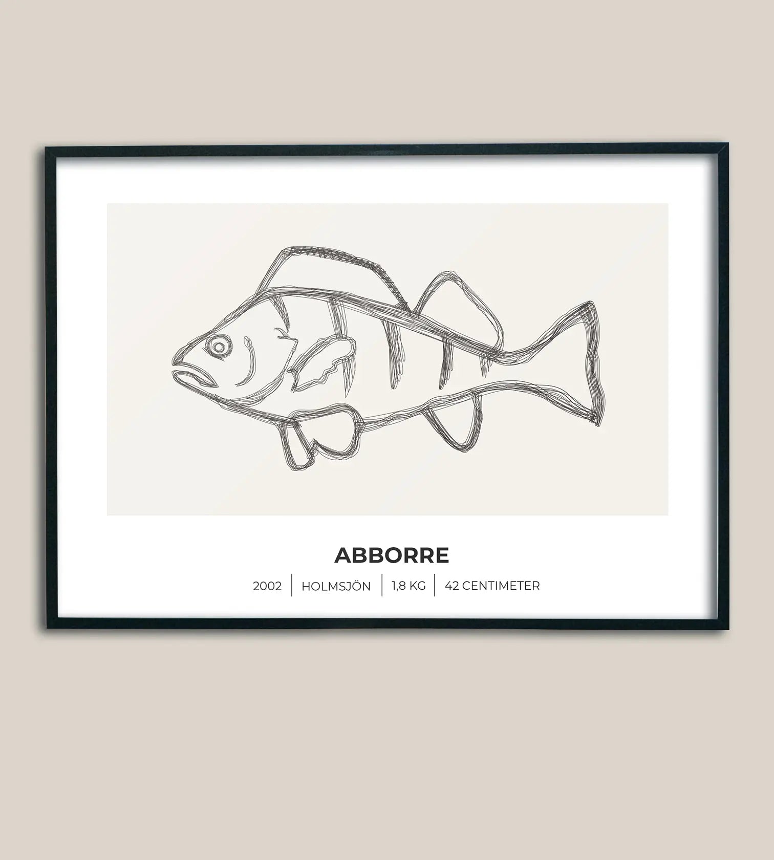 Abborreposter – Minimalistiskt motiv i 3 olika varianter
