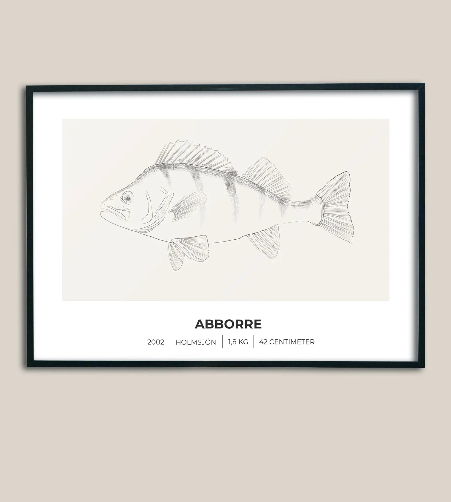 Abborreposter – Minimalistiskt motiv i 3 olika varianter