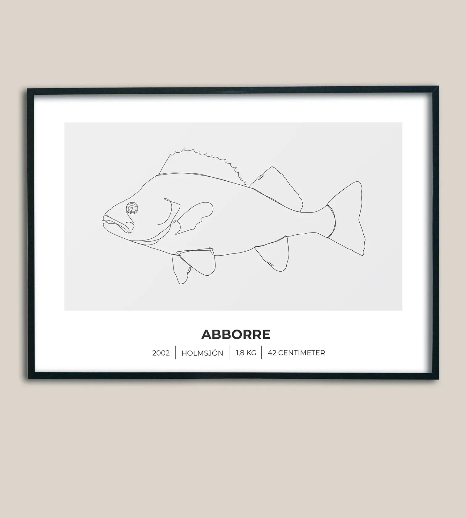 Abborreposter – Minimalistiskt motiv i 3 olika varianter