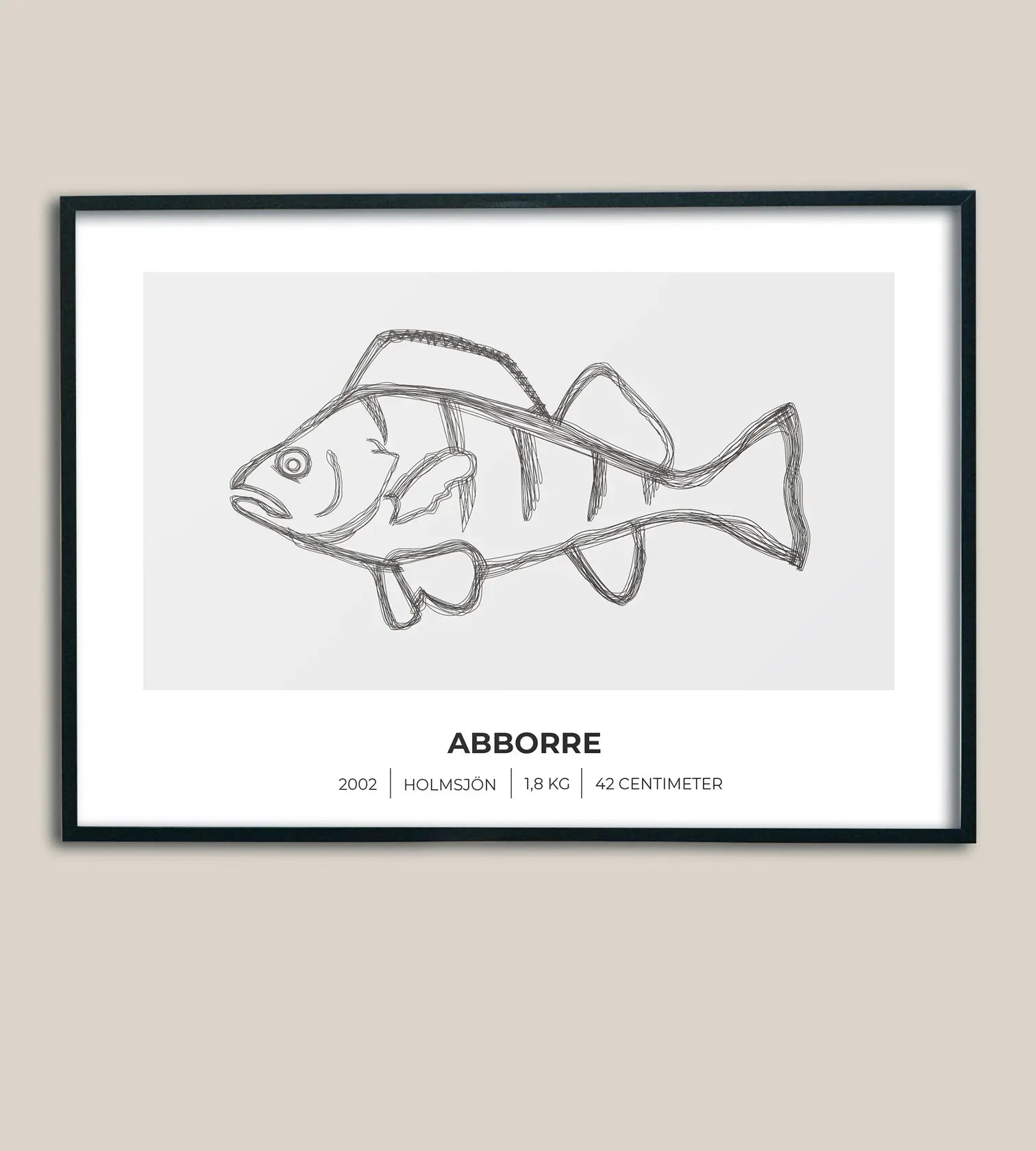 Abborreposter – Minimalistiskt motiv i 3 olika varianter