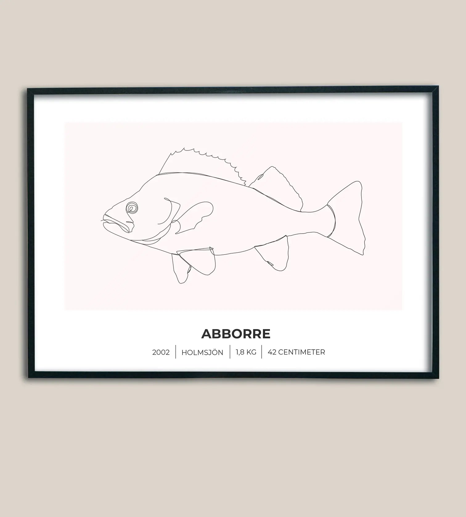 Abborreposter – Minimalistiskt motiv i 3 olika varianter