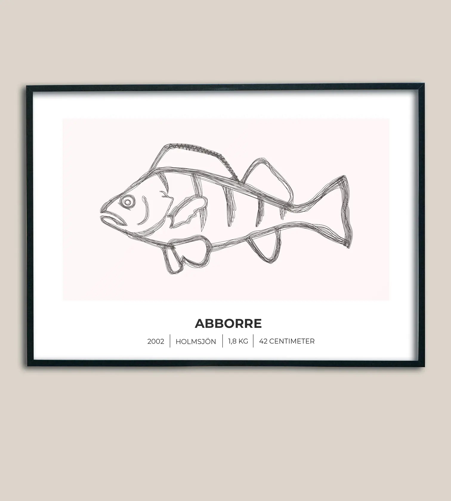 Abborreposter – Minimalistiskt motiv i 3 olika varianter