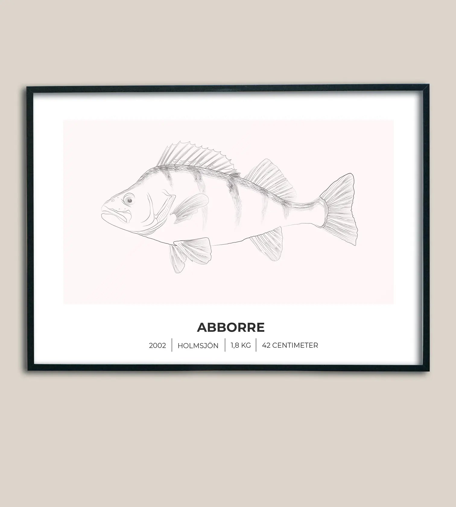 Abborreposter – Minimalistiskt motiv i 3 olika varianter