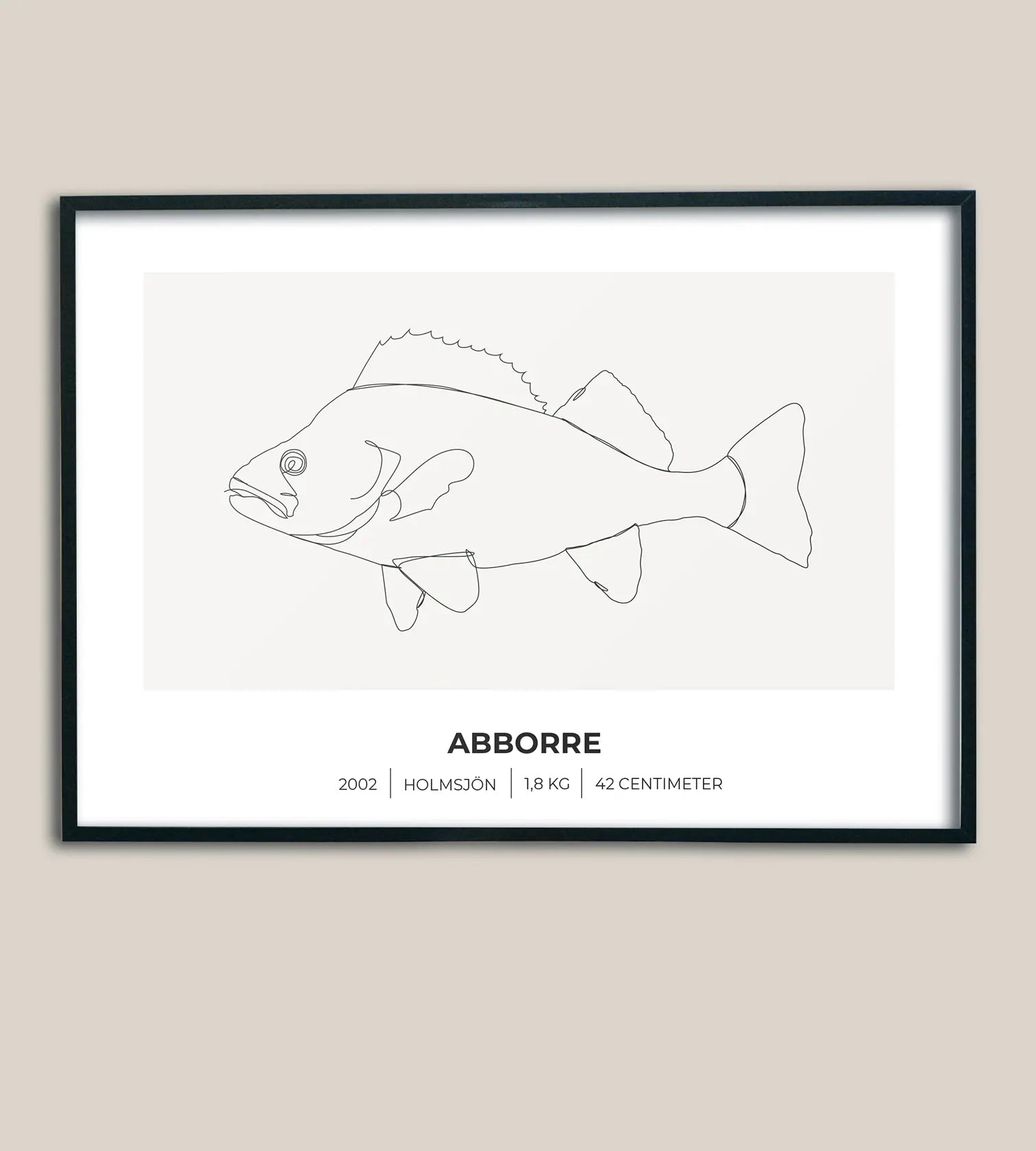 Abborreposter – Minimalistiskt motiv i 3 olika varianter