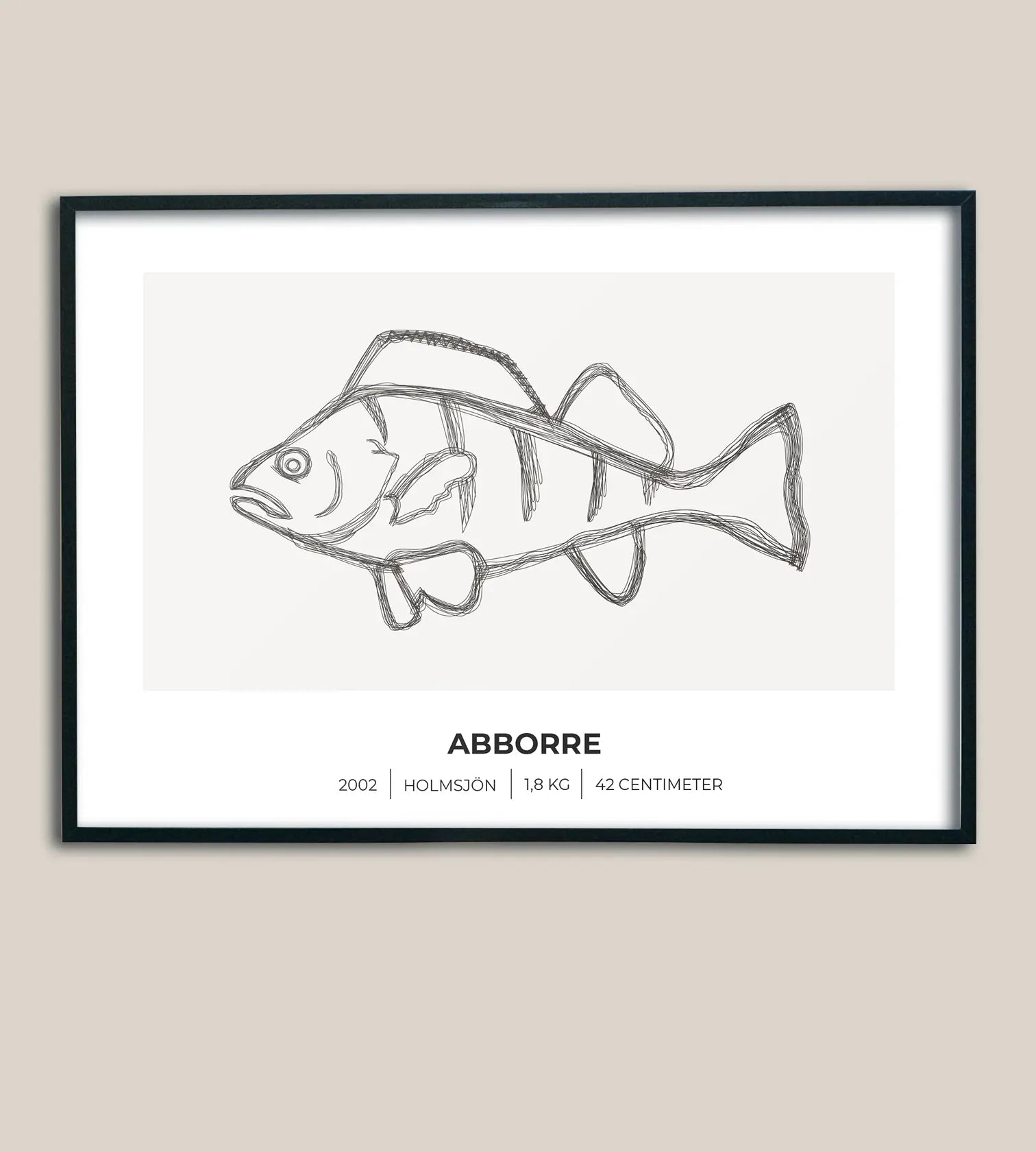 Abborreposter – Minimalistiskt motiv i 3 olika varianter