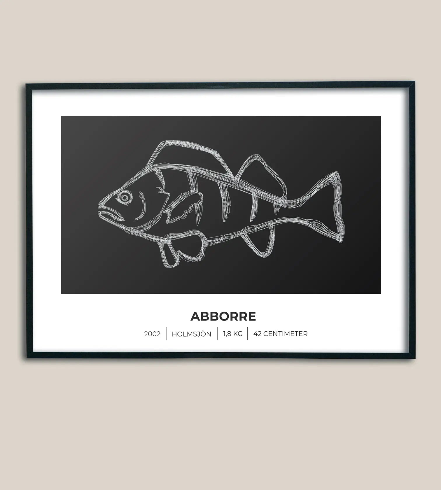Abborreposter – Minimalistiskt motiv i 3 olika varianter