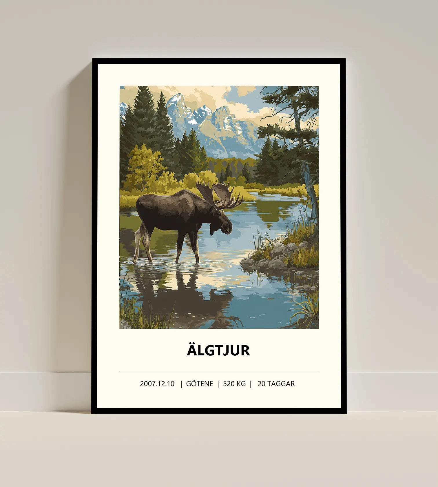 Älgposter – Färgstark illustration