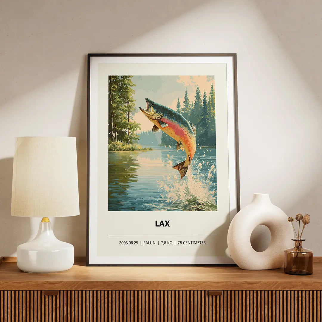 Laxposter – Färgstark illustration