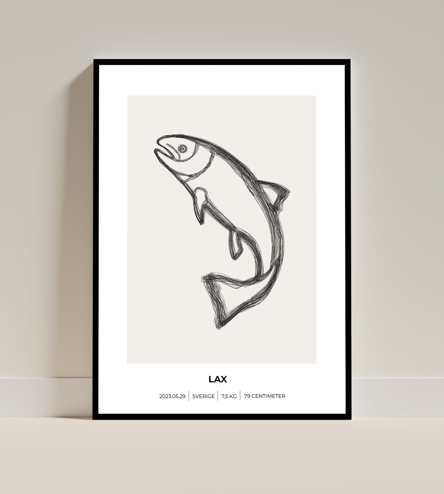 Laxposter – Minimalistiskt motiv i 3 olika varianter