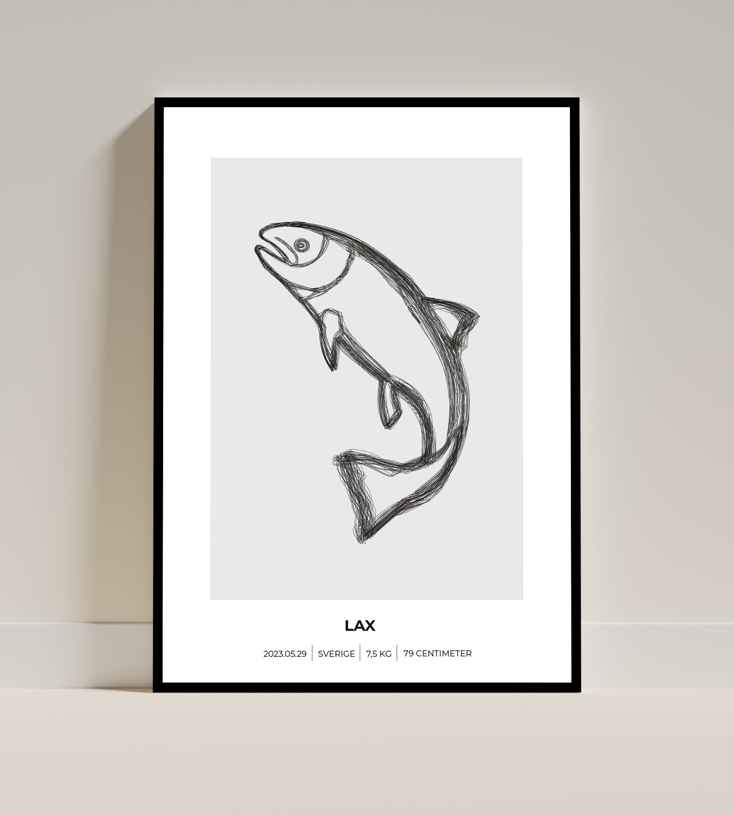 Laxposter – Minimalistiskt motiv i 3 olika varianter