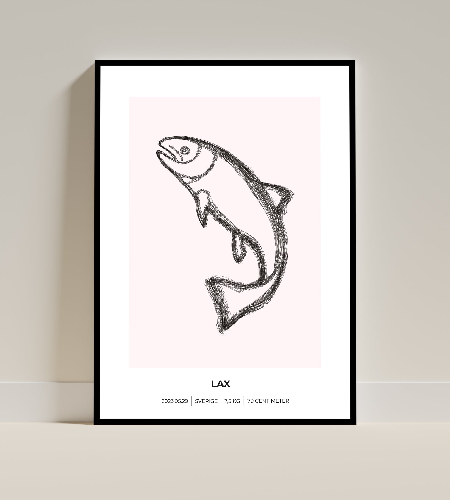 Laxposter – Minimalistiskt motiv i 3 olika varianter