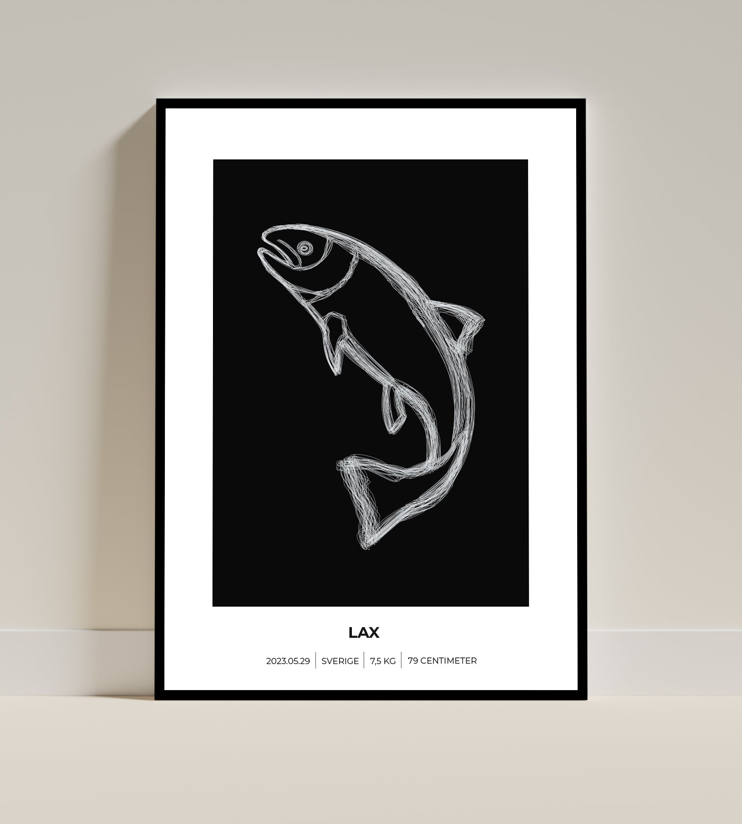 Laxposter – Minimalistiskt motiv i 3 olika varianter