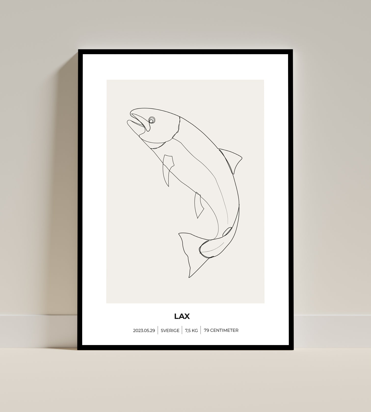 Laxposter – Minimalistiskt motiv i 3 olika varianter