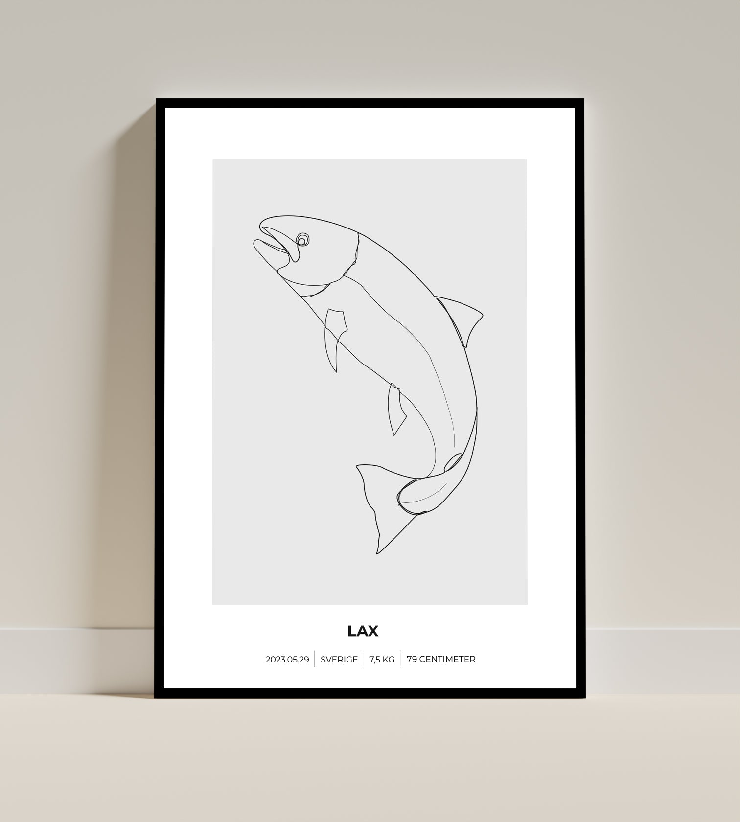 Laxposter – Minimalistiskt motiv i 3 olika varianter