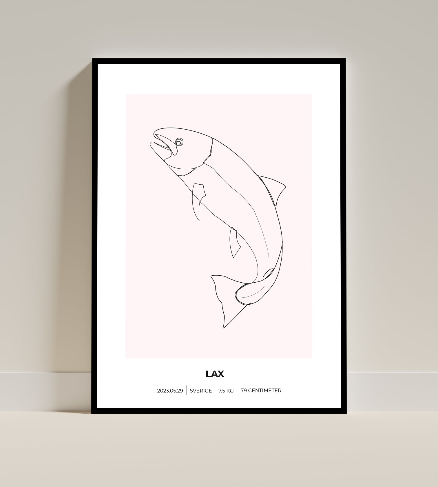 Laxposter – Minimalistiskt motiv i 3 olika varianter