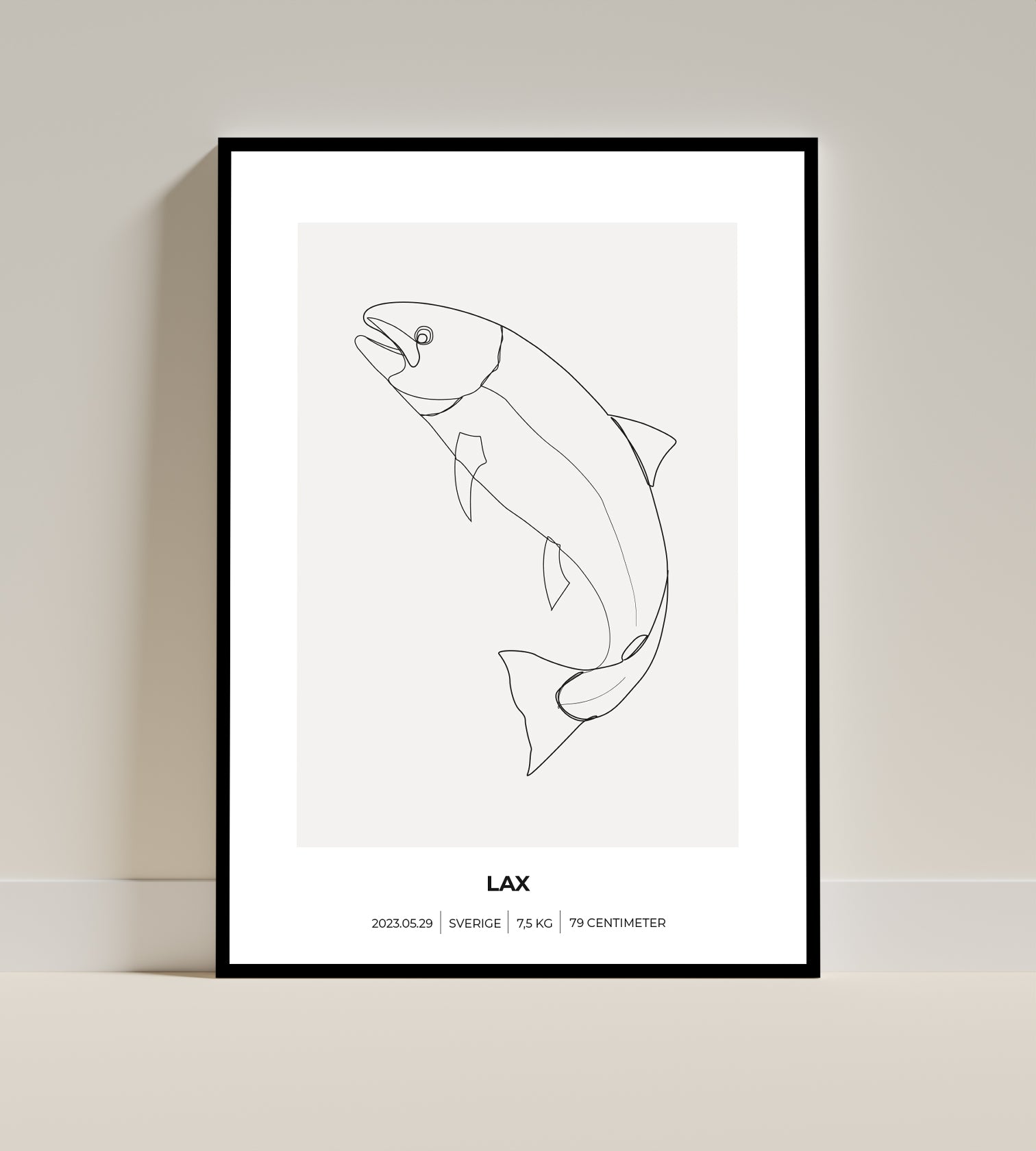 Laxposter – Minimalistiskt motiv i 3 olika varianter