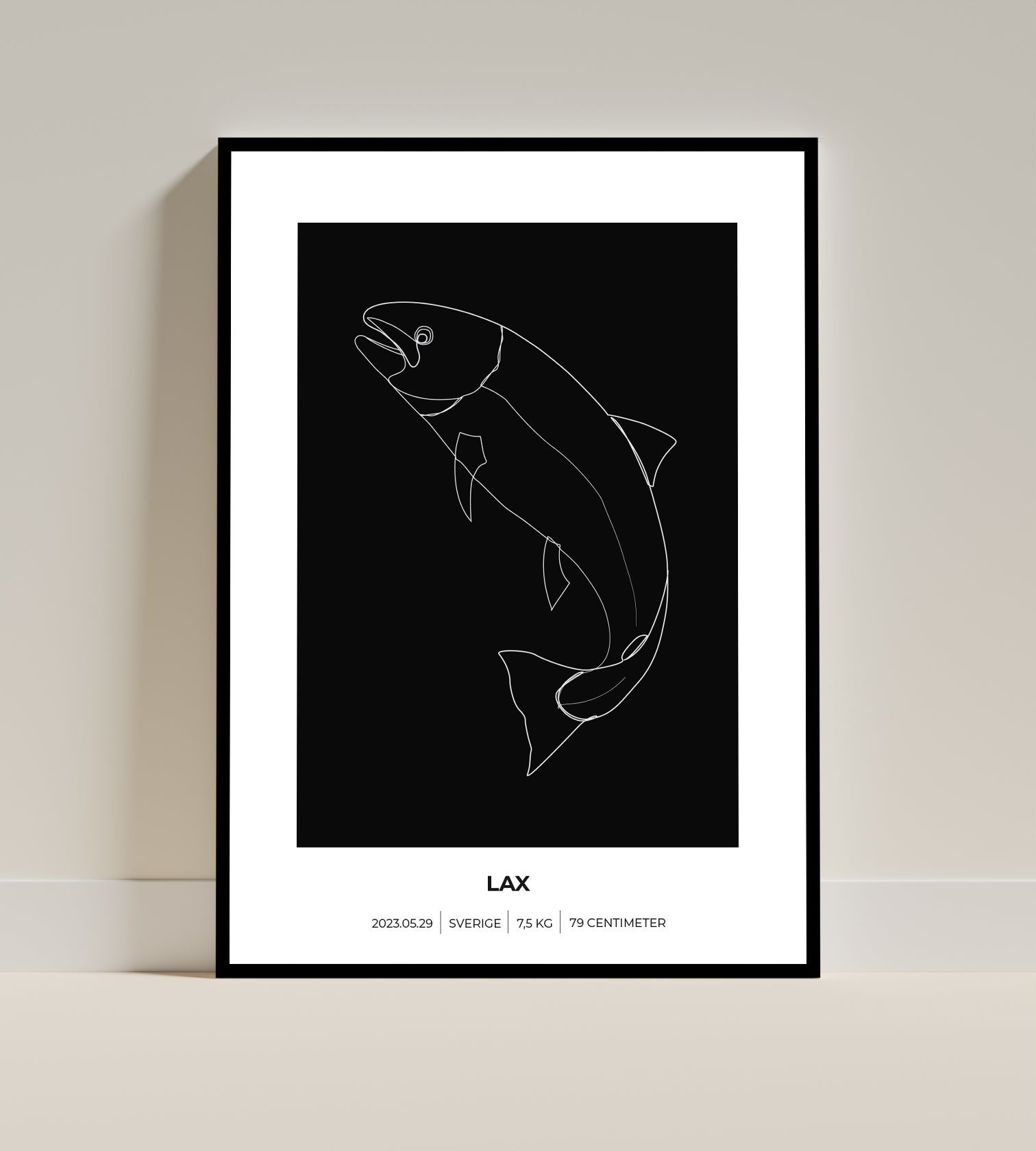 Laxposter – Minimalistiskt motiv i 3 olika varianter