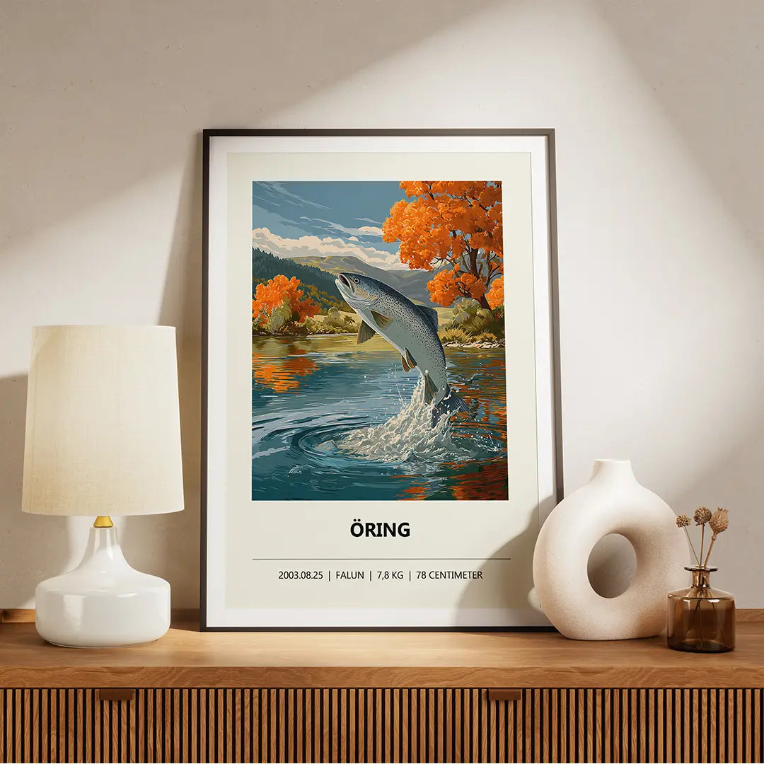 Laxposter II – Färgstark illustration