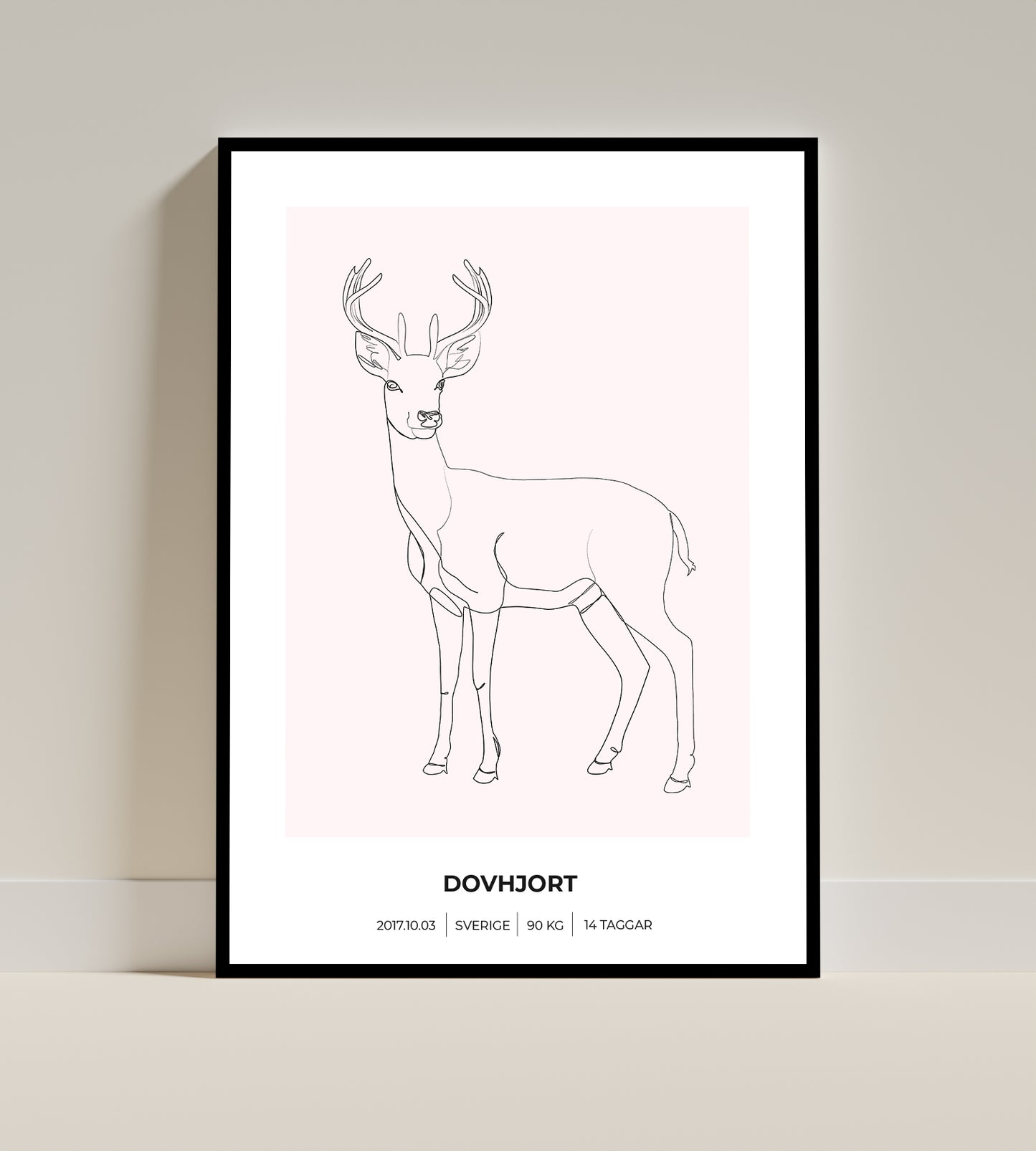 Dovhjort – Poster för jägare 50x70 cm