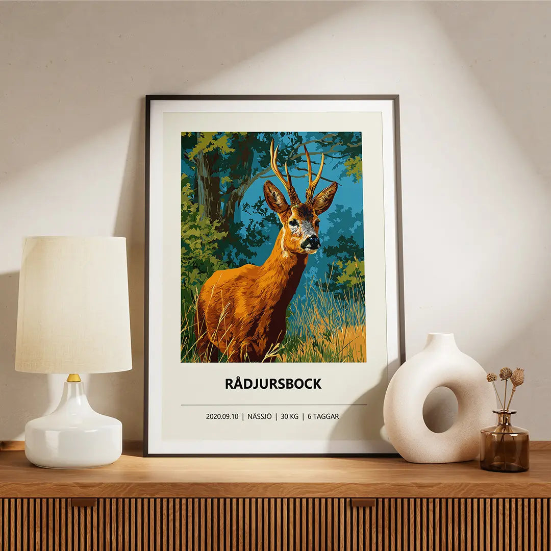 Rådjursposter – Färgstark illustration