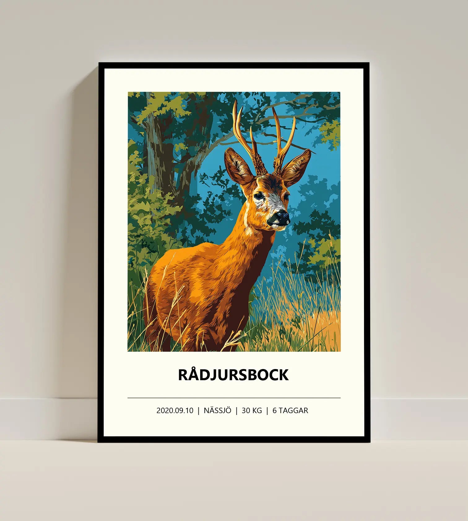 Rådjursposter – Färgstark illustration