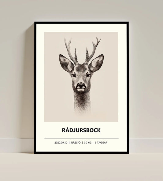 Rådjursposter – Detaljerat porträtt i naturstil