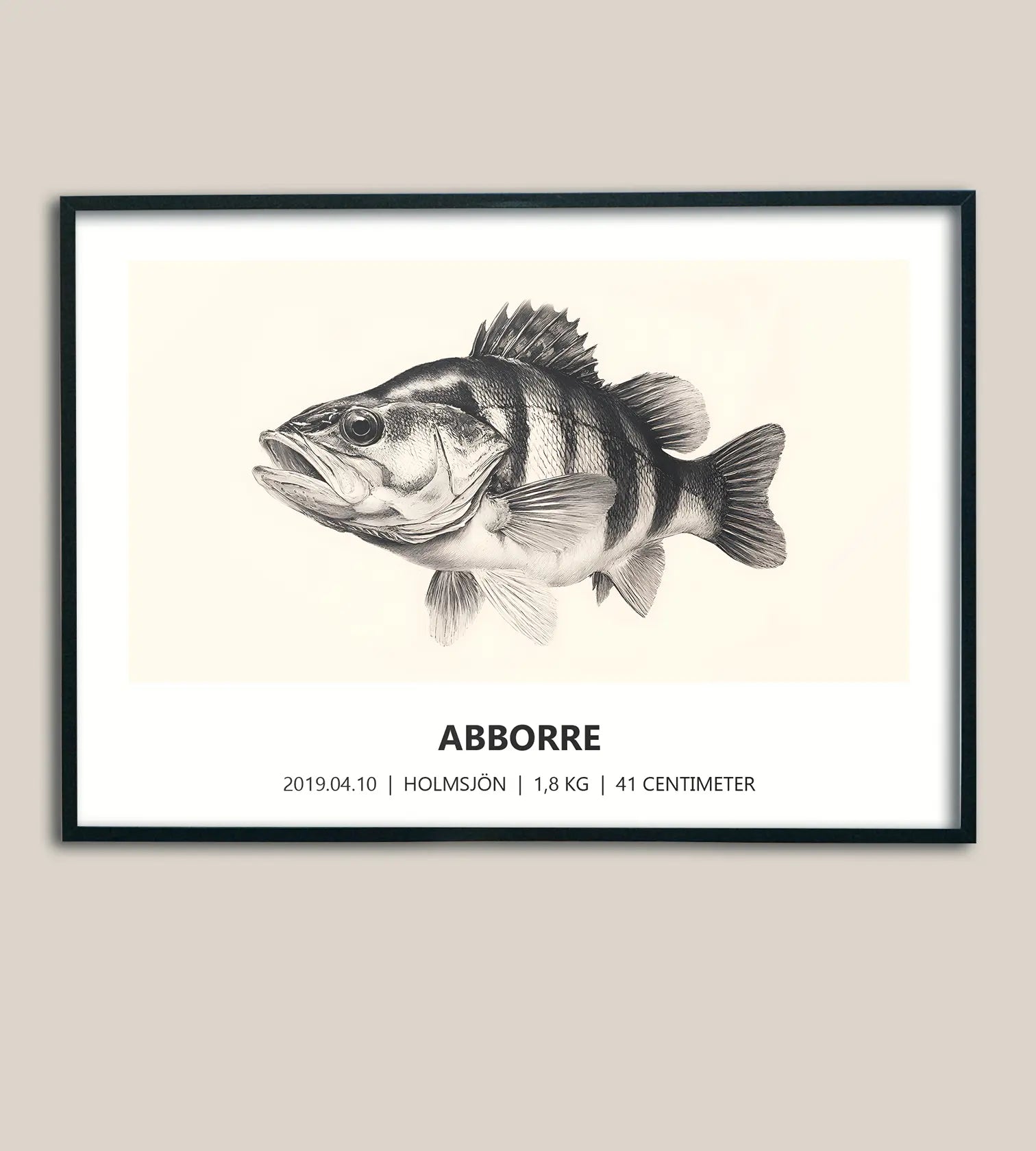 Abborreposter – Detaljerat porträtt i naturstil