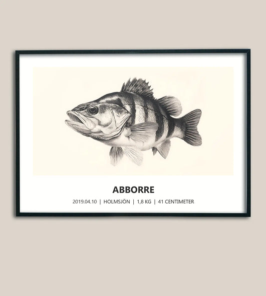 Abborreposter – Detaljerat porträtt i naturstil