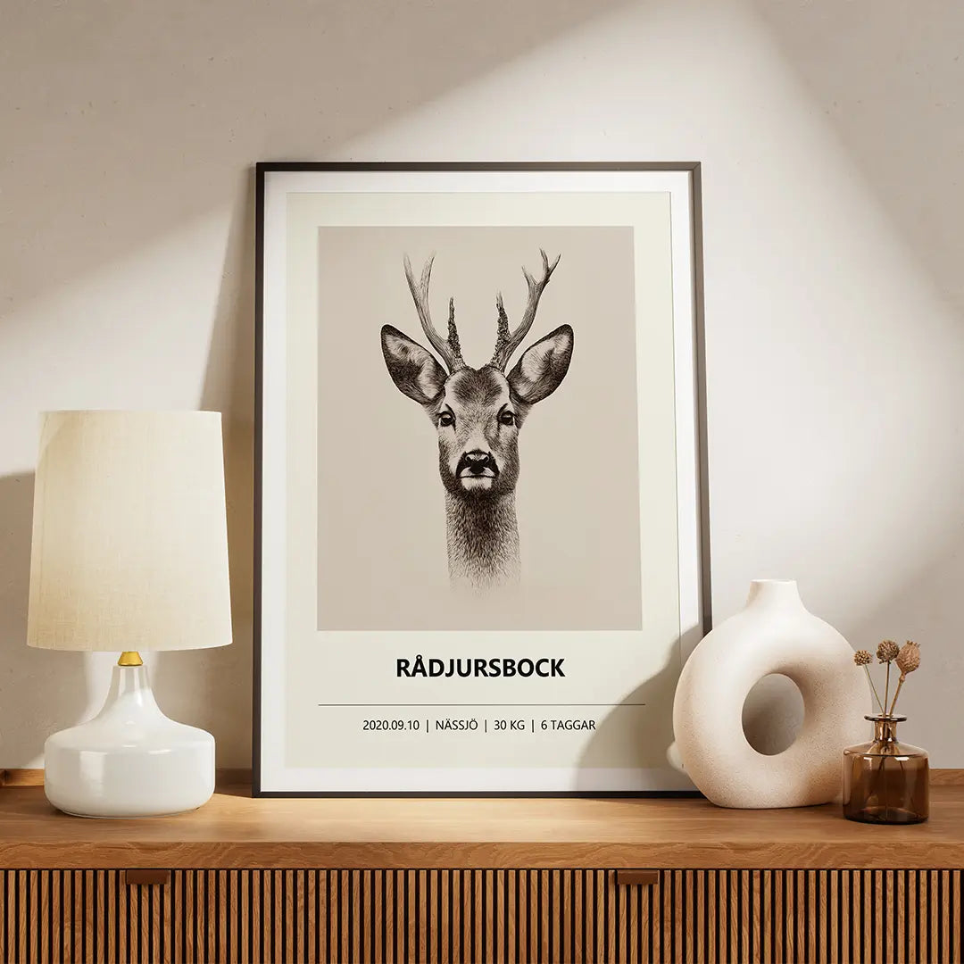 Rådjursposter – Detaljerat porträtt i naturstil