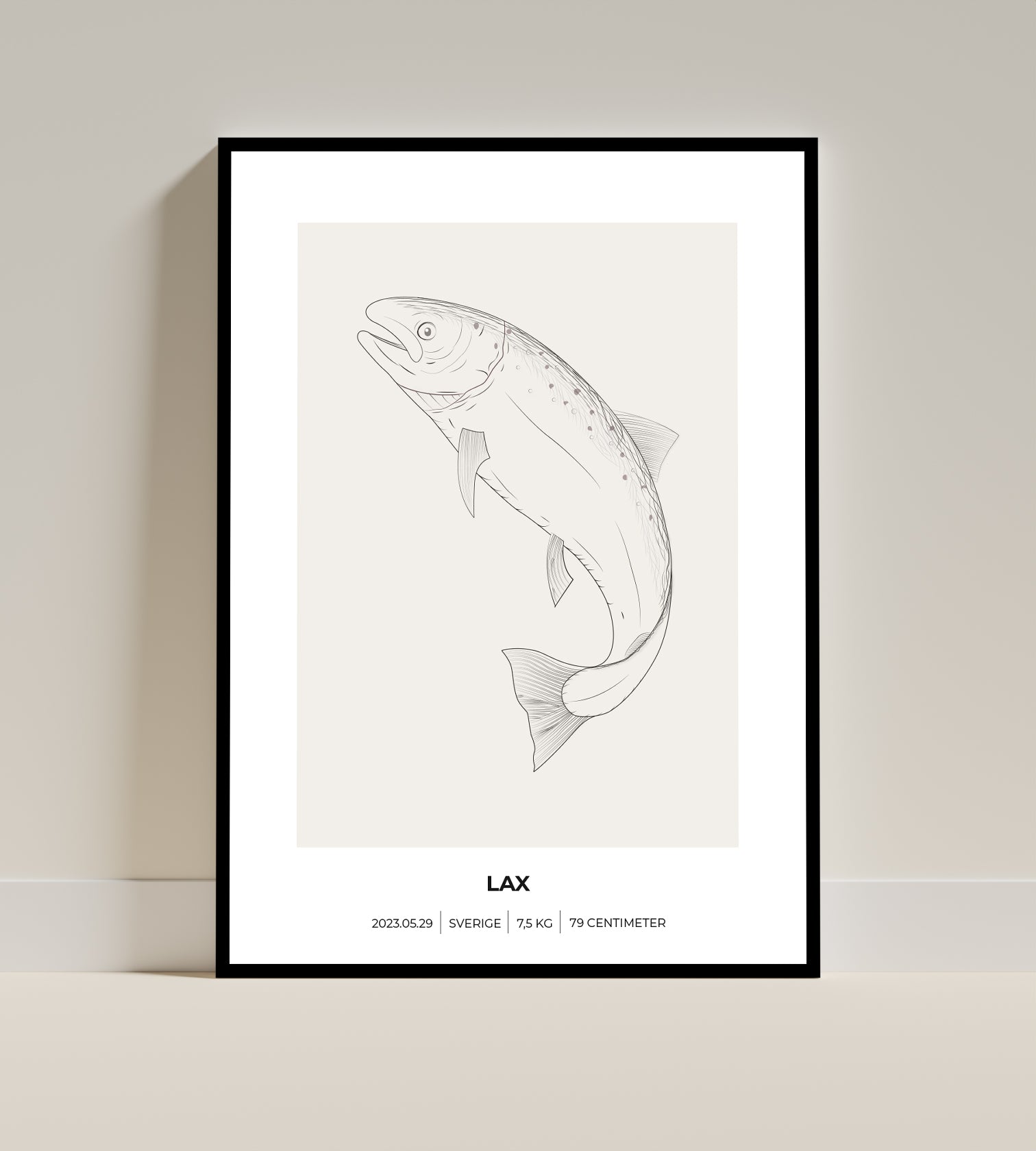 Laxposter – Minimalistiskt motiv i 3 olika varianter