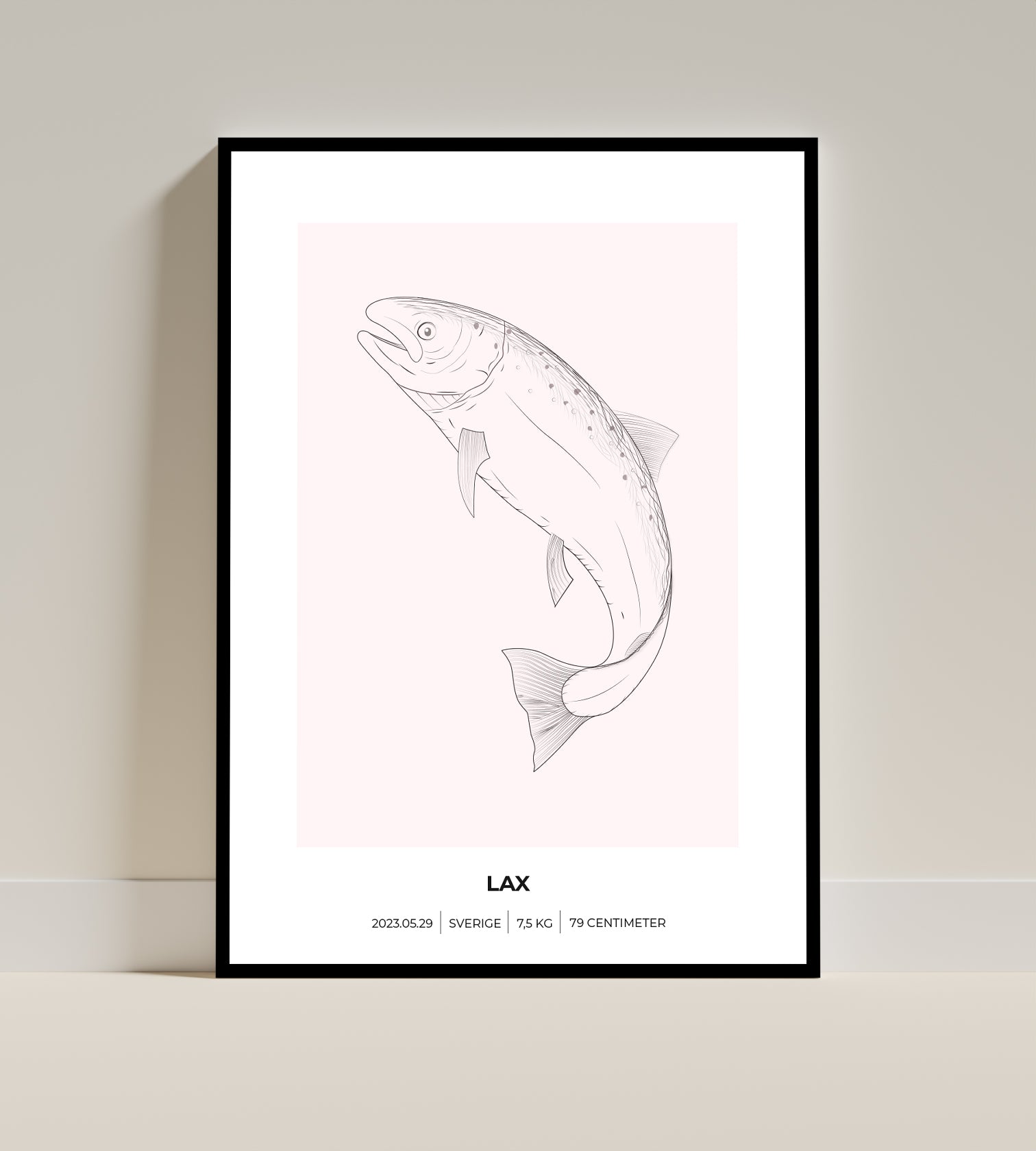 Laxposter – Minimalistiskt motiv i 3 olika varianter