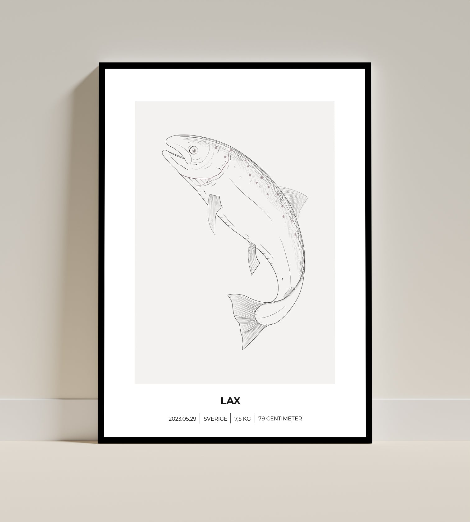 Laxposter – Minimalistiskt motiv i 3 olika varianter