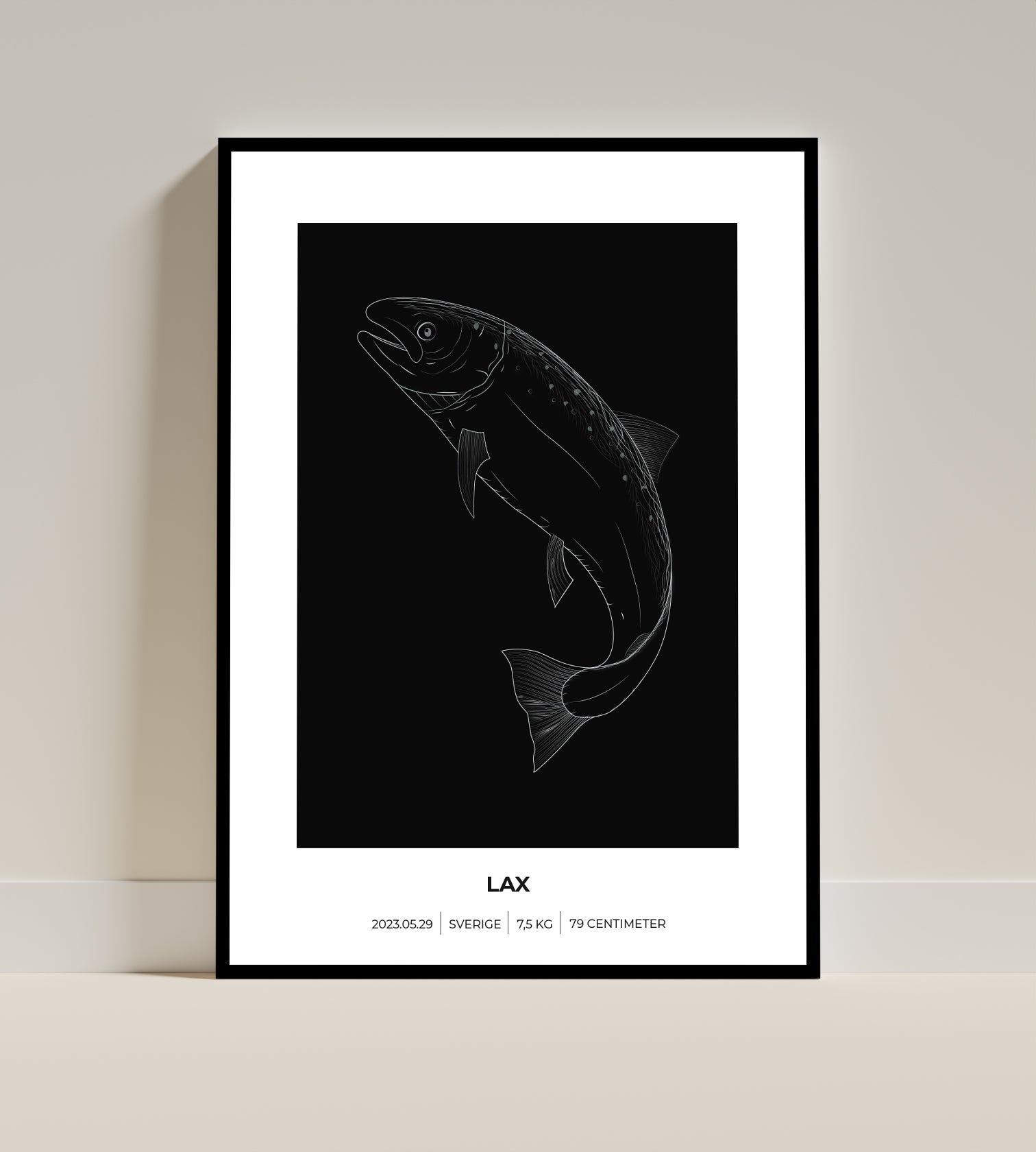 Laxposter – Minimalistiskt motiv i 3 olika varianter