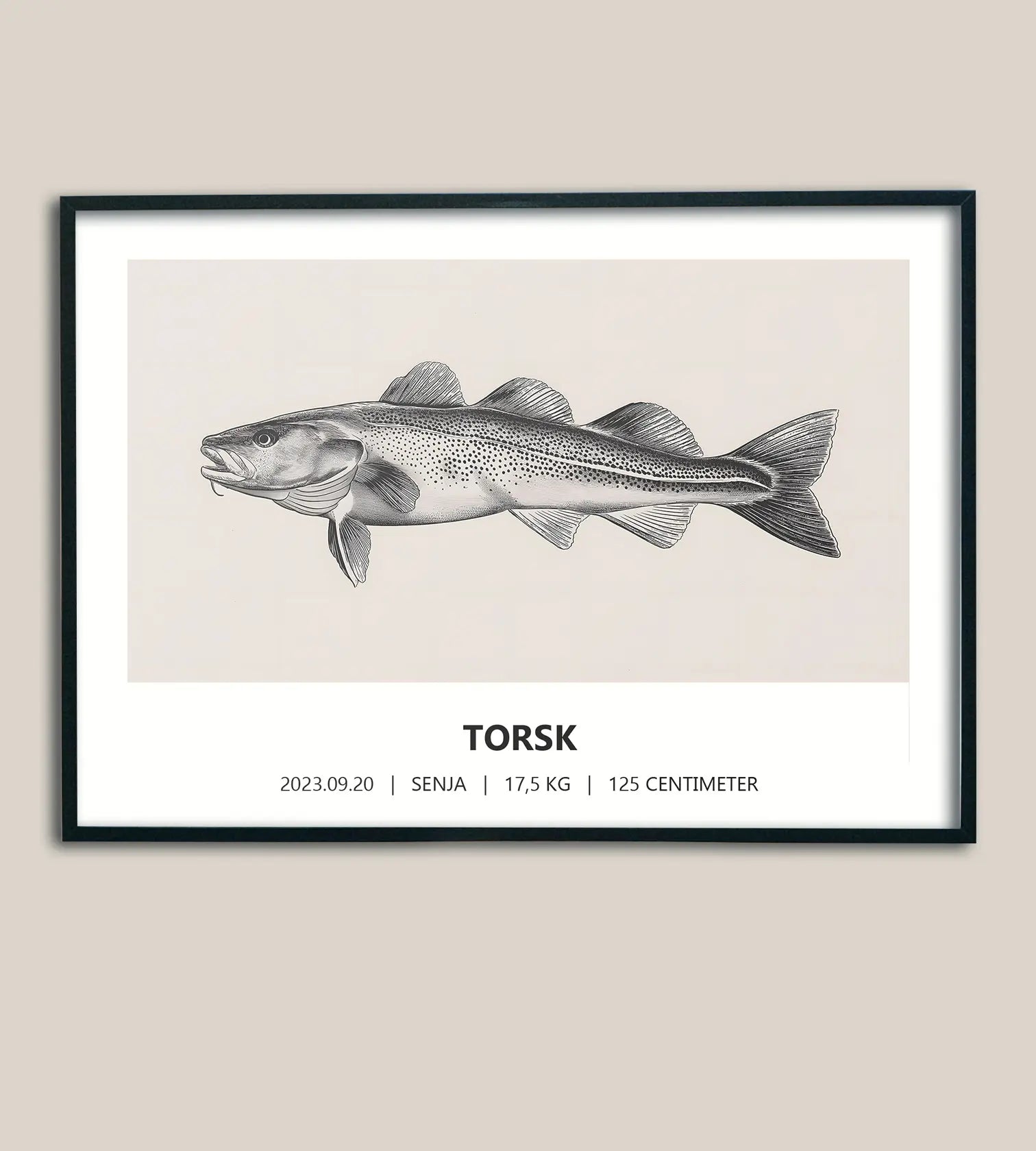 Torskposter - Detaljerat porträtt i naturstil